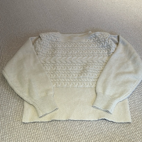 Knit sweater with padded shoulders. - Picture 1 of 5